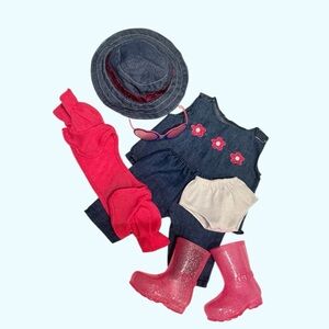 7pcs Lot of Doll Clothes & Accessories Fits 18 inch American Girl Our Generation